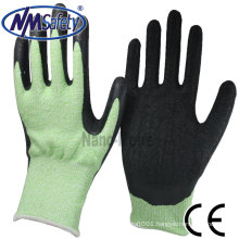 NMSAFETY Anti cut PU work gloves level 5 PPE safety gloves EN388 4543